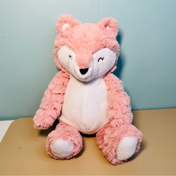 Carter's Toys Carters Just One You Plush Fox Pink White Stuffed Animal Lovey Toy 1 221